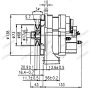 Δυναμό 14V-65A κατάλληλο για Case IH