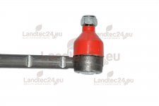 Close-up view for track rod end with red plastic protective cap